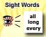 Sight words