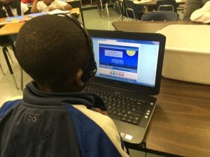 Dillard Student Engaged in Word Study