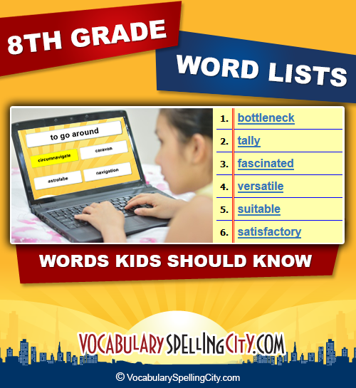 8th Grade Spelling Lists 8th Grade Spelling Words