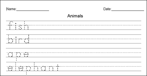 handwriting worksheets handwriting practice