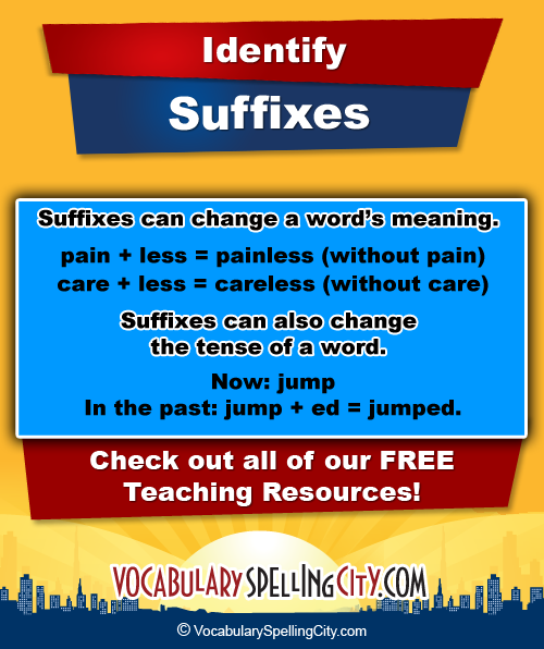 How do suffixes change the meaning of words?