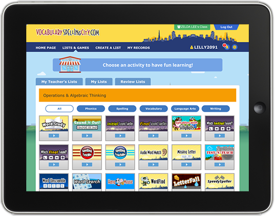 SpellingCity mobile app
