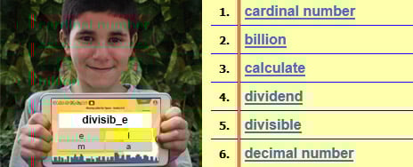 Fifth Grade Math Vocabulary