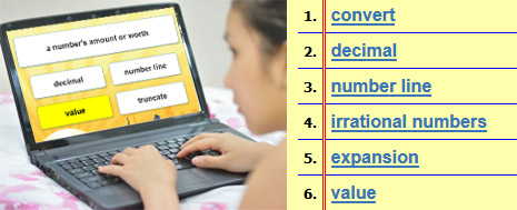 Eighth Grade Math Vocabulary
